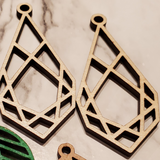 Geo Triangle Drop Earrings -2"