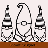 Set of Wooden Gnomes (3) - Medium 10"