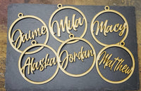 DIY Paint your own! Round Name Ornament - Personalized