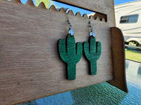 Cactus Earrings - Green -Ready to Ship