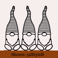 Set of Wooden Gnomes (3) - Medium 10"
